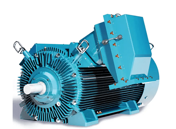 Japanese Mitsubishi servo motor in blue